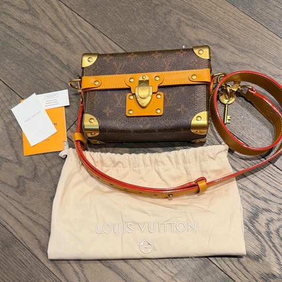 None Handbags - Brown and Gold Crossbody Bag